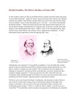 Divided Families: The Shriver Brothers of Union Mill