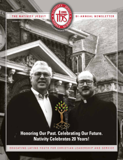 2013 Spring Newsletter - Nativity Jesuit Middle School