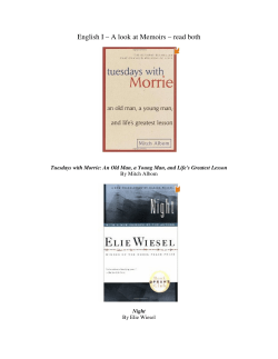 English I – A look at Memoirs – read both