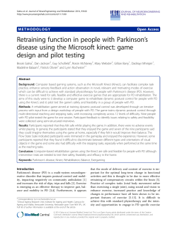 Retraining function in people with Parkinson`s disease using the