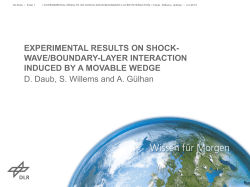 EXPERIMENTAL RESULTS ON SHOCK