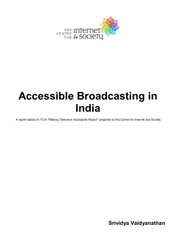 Television Accessibility Report - The Centre for Internet and Society