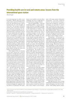 Telemedicine for astronauts