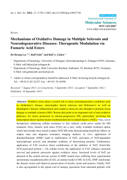 Mechanisms of Oxidative Damage in Multiple Sclerosis and