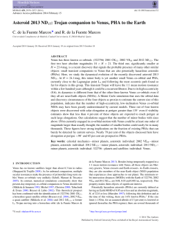 Asteroid 2013 ND15: Trojan companion to Venus, PHA to the Earth