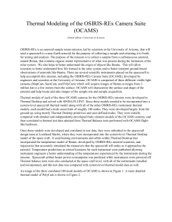 to learn more about the OCAMS thermal modeling