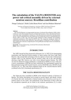 The calculation of the YALINA BOOSTER zero power sub