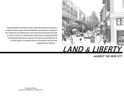 Land and Liberty: Against the New City