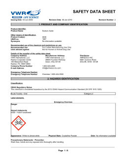 safety data sheet