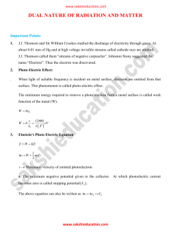 12. dual nature of radiation and matter