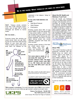 be in the know : what tobacco use does to your body