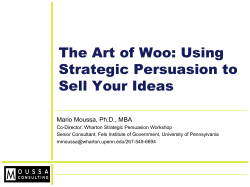 The Art of Woo: Using Strategic Persuasion to