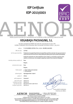 IOP Certificate IOP-2013/0003