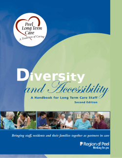 Diversity and Accessibility - A Handbook for Long Term Care Staff