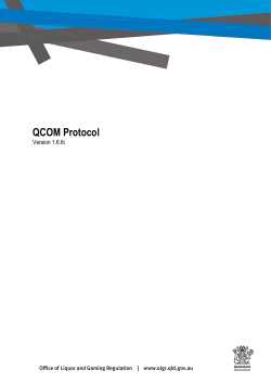 QCOM Protocol - Queensland Government publications