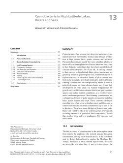 Cyanobacteria in High Latitude Lakes, Rivers and