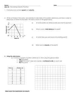 Aim 10: Calculating Velocity Practice 1. Compare and contrast