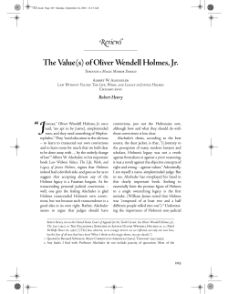 of Oliver Wendell Holmes, Jr.