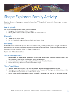 Shape Explorers Family Activity