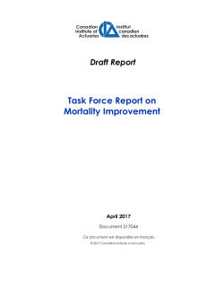 Task Force Report on Mortality Improvement