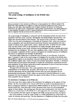 The social ecology of intelligence in the British Isles