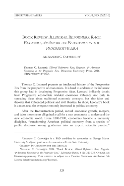Book Review: Illiberal Reformers: Race