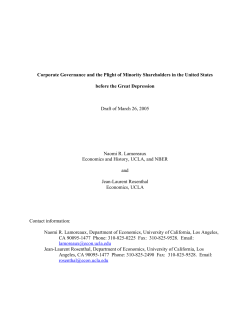 Corporate Governance and the Plight of Minority Shareholders in