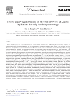 Isotopic dietary reconstructions of Pliocene herbivores at Laetoli