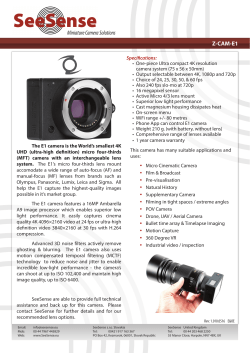 Miniature Camera Solutions Z-CAM-E1
