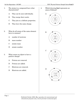1. The atoms in a compound have what characteristic? 2. What do