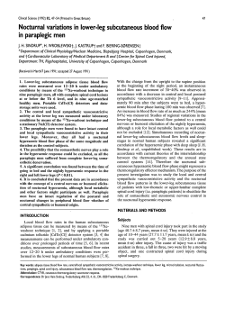 Nocturnal variations in lower-leg subcutaneous