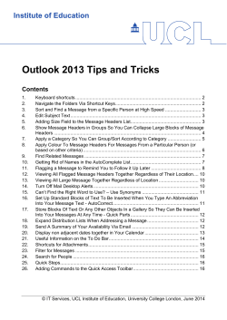 Outlook 2013 Tips and Tricks