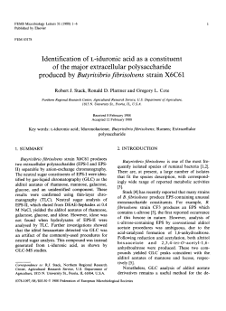 Identification of l-iduronic acid as a constituent of the major