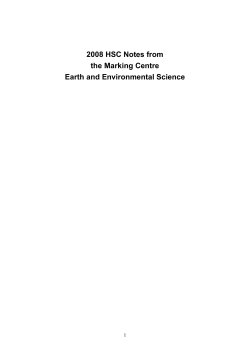 2008 HSC Notes from the Marking Centre Earth