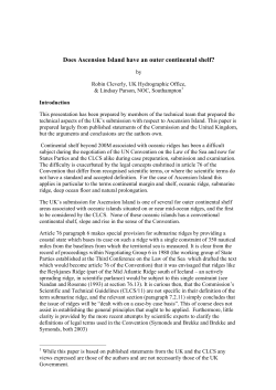Does Ascension Island have an outer continental shelf?