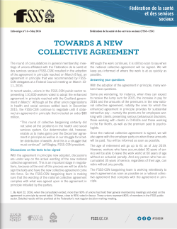towards a new collective agreement