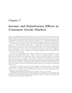 Income and Substitution Effects in Consumer Goods Markets