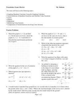 Precalc Exam 4 Topics