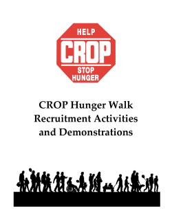 CROP Hunger Walk Recruitment Activities