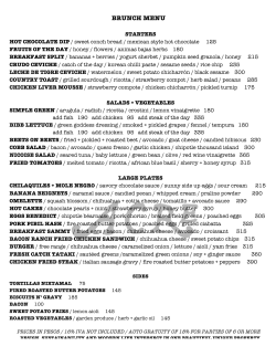 BRUNCH MENU