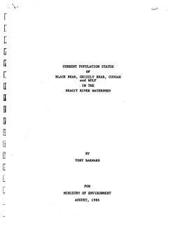 CURRENT POPULATION STATUS OF BLACK BEAR, GRIZZLY