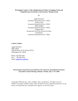 Developing Country Trade: Implications of China`s