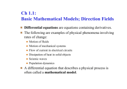 Lecture Note for Chapter 1.