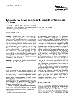 Polyunsaturated dietary lipids lower the selected body
