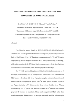 Law, R - Influence of Magnesia - Spiral