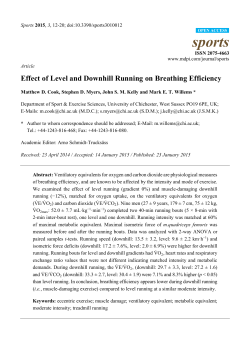 Effect of Level and Downhill Running on Breathing Efficiency