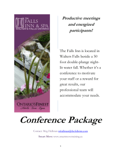 Conference Package - The Falls Inn and Spa