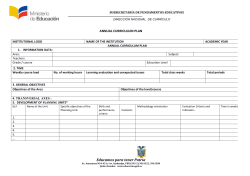 annual curriculum plan pl