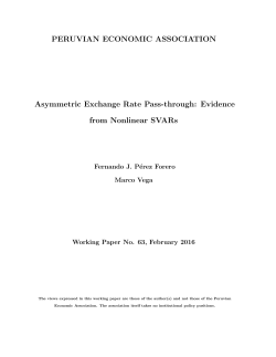 Evidence from Nonlinear SVARs - Peruvian Economic Association