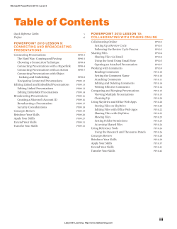 Table of Contents - CS Technologies Plus